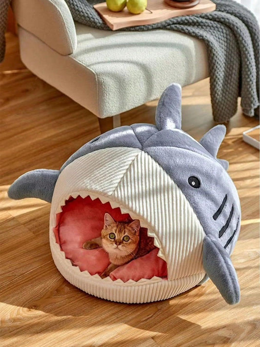 Luxury Plush Shark Pet Bed